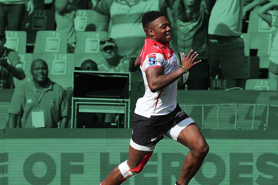 Wandisile Simelane try Lions v Jaguares Super Rugby 2019