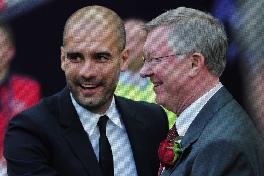 Pep Guardiola and Sir Alex Ferguson 2011 Champions League Final