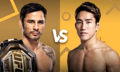 romotional image for UFC 310 featuring Alexandre Pantoja on the left, holding a championship belt and facing off against Kai Asakura on the right, with a golden background and the VS symbol between them, highlighting the upcoming flyweight title fight.